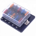 10 Ways 6 Ways Blade Fuse Box Holder With Led Warning Light For Car Boat Marine Trike 12v 24v M Size - Fuses - ebikpro.com