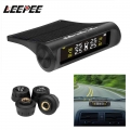 Car Tpms Tyre Pressure Monitoring System Solar Power Digital Lcd Display Auto Security Alarm Systems Pressure External Sensor -