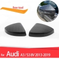 Side Wing Mirror Cap Covers For Audi A3 S3 8v Rs3 2013 2014 2015 2016 2018 2017 2019 Replace Carbon Fiber Look Black - Mirror &a