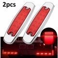 2Pcs Red 12 LED Bus Boat Tractors Trailer Truck 24 V LED Lights Side Marker Light Waterproof LED Tail indicator Parking Lights|T