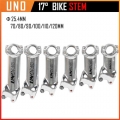 Uno Aluminum Road Bike Stem 17 Degree Silver Ultralight Bicycle Handlebar Stem 25.4mm Mtb Power Bicycle Parts Riser Stems - Bicy