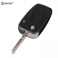 Keyyou For Fiat 3 Button Punto Ducato Stilo Panda Bravo Navy Flip Fob Black 3 Btn Folding Remote Key Shell Case Sip22 Blade - Ca