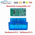 Top Bluetooth 4.0 ELM327 V2.1 OBD2 Scanner ELM327 2.1 OBDII Auto Car Diagnostic Tool ELM 327 Code Reader For IOS/Android/PC|Code