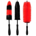 9.5inch Car Wheel Wash Brush Long Soft Bristle Cleaning Brush For Motor Engine Grille Wheel Wash Brush Car Cleaning Tool - Spong