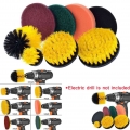 Drill Brush Set Car Cleaning Brushes Electric Brush Kit Plastic For Car Tire Wheel Rim Polishing Pad Carpet Car Cleaning Tool|S