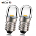 2pcs Warm White E10 Dc 3v 6v 12v 4.5v Miniature Screw Base Instrument Signal Led Light Bulb Lamp Flashlight Torch Diy Work Light