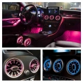 64 Color Condition LED Ambient Light Mercedes Benz W213 W205 W222 E S C Class Vent Inlet Center Console Lights LED Lamp Refit|Mu