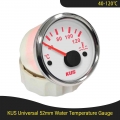 KUS New 52mm Water Temperature Gauge 40 120℃ 25 120℃ Degree Water Temp Meter Gauge with Yellow/Red Backlight for Car Boat|Volt M