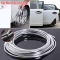 6M Car Door Edge Scratch Protection Strip Bumper Anti collision Strip DIY Silver PVC Molding Decorative Strip Auto Accessories|S