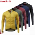 Santic Men Cycling Jersey Long Sleeves Fit Comfortable Sun protective Road Bike MTB Jerseys Spring Autumn Asian Size|Cycling Je