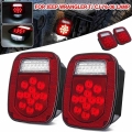 2 Pcs LED Car Stop Rear Light Warning Lights Reverse Running Lamp for Truck/Trailer/Boat for Jeep for Wrangler TJ CJ 76 06|Truck