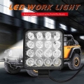 2 Pcs Car Truck LED Work Light 12V 24V 48W 6000K IP67 Square Lamp Spotlight For Offroad Truck 16 LED Work Light|Truck Light Syst