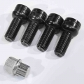 5pcs 17mm Anti-theft Wheel Screw Bolt And Lock Lug Nut Fit For Vw Golf Jetta Beetle Passat For Audi Car Wheel Bolts Accessories