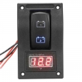 12-24v Led Dual Voltmeter Digital Test Panel Rocker Switch For Car Motorcycle Truck Marine Cockpits Caravan Trucks Boat Marine