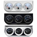 Water Temp Oil Pressure Gauge 52mm 3 1 Kit Black/chrome Car - ebikpro.com