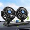 12v/24v 360 Degree Rotating All-round Low Noise Cooling Air Fan Adjustable Car Auto Air Cooling Dual Head Fan - Fans & Kits