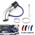 Universal Alumimum 3'' 75mm Car Cold Air Intake System Turbo Induction Pipe Tube silver Black Red Color|Air Intakes| -