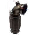 2.5" V Band to V band Downpipe Low Profile 90 Degree with Flex bellow,O2 bu|Turbo Chargers & Parts| - ebikpro.co