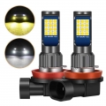 2pcs Dual Colors H11 H8 9006 Hb4 881 H27 H3 3030 Led Auto Fog Lamp Car Anti Fog Light Bulb Foglamps Yellow White -