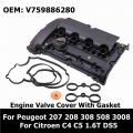 V759886280 Car Accessories Engine Valve Cover WIth Gasket 0249E6 For Peugeot 207 208 308 508 3008 5008 Citroen C4 C5 1.6T DS5|Va