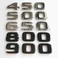 2017 New Flat Letters Emblem Badge For Brabus 450 500 550 600 650 800 850 900 Car Styling Trunk Logo Nameplate Sticker For Benz