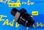 aluminum male M12 P1.5 M12 * 1.5 M12 x 1.5 to 8an an8 an 8 3/4unf thread male adaptor adapter Fitting black|adapter fitting|an