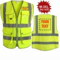 Custom Your Text Logo Reflective Safety Vest Hi Visibility Personalized Construction Work Security Uniform ANSI Class 2|Reflect