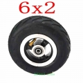 6 inch 6X2 Wheels set or Tire or Inner Tube Electric Scooter Wheel Chair Truck Use 6" Tire Tyre F0 Pneumatic Trolley Cart|W