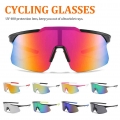 Uv400 Protection Outdoor Sports Sunglasses Windproof Anti-glare Glasses Goggles Polarized Lens Cycling Glasses For Men Women - C