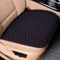 1pcs Flax Car Front Seat Cover Auto Seat Anti-slip Cushion Linen Fabric Seat Pad Protector Four Seasons Car Interior Accessories