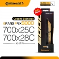 New Continental Grandprix 5000/700x25c 28c Clincher Road Bicycle Tires Cream Skinwall Bicycle Folding Stab-resistant Tire Gp5000