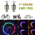 2 PCs LED caps on nipple wheel for car, bicycle, moped, motorcycle, glowing wheel caps|Valve Stems & Caps| - ebikpro.