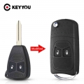 Keyyou Remote Modified Folding Key Flip Shell Case For Chrysler Jeep Compass Wrangler Patriot Remote Key Case Fob 2 Button - Car