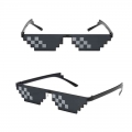 Black Mosaic Sunglasses Funny Toy Mosaic Strips Sunglasses Trick Toy Thug Life Glasses Deal With It Glasses Pixel Women Men|Cycl