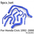 9pcs Auto Silicone Radiator Hose Kit For Honda Civic D15 D16 Sohc Eg/ek 1992 1993 1994 1995-2000 Car Accessories Yc101443 - Hose