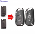 jingyuqin CE0523 Modified Flip Folding Key Shell For Peugeot 306 407 807 Partner Remote VA2/HU83 Blade Entry Fob Case 2/3 Button