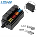 4Pin 12V 40A Relays with Spade Terminals Plastic Cover 12 Way Blade Fuse Holder Box for Auto Car Truck Trailer Fuse|Fuses| - O