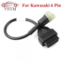 OBD Motorcycle Cable For Kawasaki 6 Pin Plug Cable Diagnostic Cable 6Pin to OBD2 16 pin Adapter|Electrical Testers & Test Le