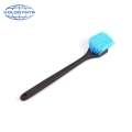 Car Rim Tire Wheel Brush Cleaner with Long Handle and Blue Soft Bristles Detailer for Detailing Auto Cleaning Clean Detail|Spong