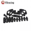 Vr - 6 An An-6 Straight / 90 /180 Degree Aluminum Swivel Hose End Fitting Adapter Oil Fuel Line + Npt Plug Vr-sl10npt-bk - Engin