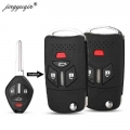 Jingyuqin Modified Remote Flip Key Shell Fob Fit For Mitsubishi Galant Eclipse Lancer 3/4 Buttons Folding Case - Car Key - Offic