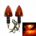 Universal 2pcs DC 12v Mini Motorcycle Motorbike Turn Signal Indicators Arrow Carbon Amber Light for Honda Yamaha All Motorbikes|