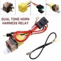 Hot Sell 1set 12V Car Wire Mount Electric Air Horn Wiring Harness Relay Horns For Truck Motorcycle RV Parts Accessories|Multi-to