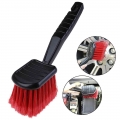 1pc Car Wheel Brush Tire Cleaner With Red Bristle And Black Handle Washing Tools For Auto Detailing Motorcycle Cleaning - Rim Ca