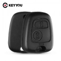 Keyyou 1pc Replacement Key Case For Citroen Key Cover For Toyota Aygo 2 Button Remote Key Fob Shell For Peugeot No Blade No Logo