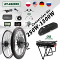 Ebike Kit 36v 500w 48v 750w 1000w 1500w Front Rear E-bike Wheel Hub Motor Electric Bicycle Bike Conversion Kit With Battery - El