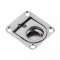 44*38mm Boat Recessed Hatch Spring Loaded Pull Handle Marine Locker Flush Lifting Ring Pull Stainless Steel Deck Hatch Boat Part