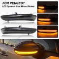 For Peugeot 208 2008 2012 2013 2014 2015 2016 2017 2018 2019 2020 2021 Citroen C3 Dynamic Led Side Mirror Blinker Flowing Light