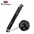 Bike Accessories Portable Bike Pump Gauge High Pressure Hand Pump Bicycle Inflator Schrader & Presta Mini Bicycle Pump Alloy