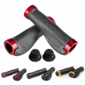 Rubber Bike Handlebar Grip Anti-skid Ergonomic Mountain Mtb Cycling Parts Bicycle Grips Black Gold Red Blue - Bicycle Grips - Of